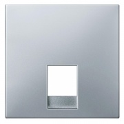 Накладка 1-ая тел/комп. розеток  Rj11/RJ45 прямая System Design Merten алюминий