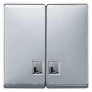 Клавиша 2-ая для выключателя с подсветкой System Design Merten алюминий