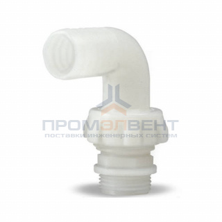 Штуцер соединительный угловой Pedrollo RPG 1 - 1", D 30 мм (полиамид)
