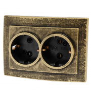 Розетка RS 16-238-ЧБ (пластик)