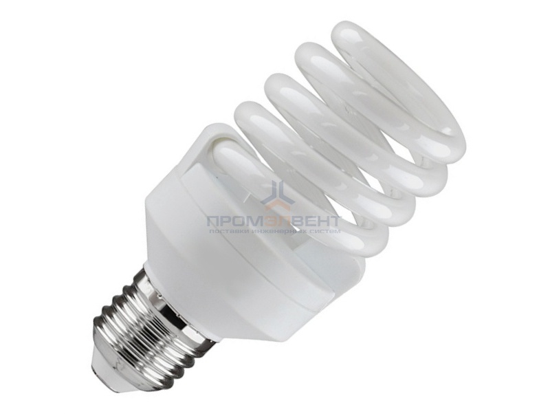 Лампа энергосберегающая ESL QL7 25W 2700K E27 спираль d46x110 теплая