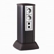 Миниколонна алюминиевая, 0.35м, цвет чёрный DKC