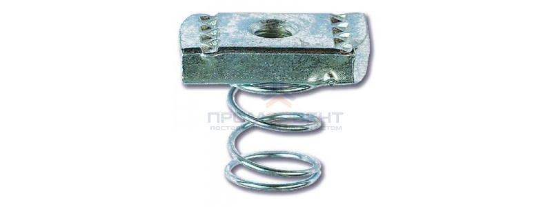 Гайка для подвешивания профиля (с пружиной) М6х40